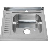 Мойка кухонная Melana 6060 R 0,6/160 серебристая