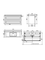 Тумба с раковиной Caprigo Wales 120 графит