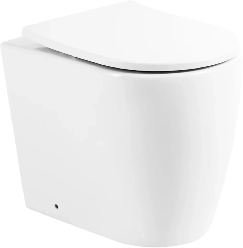 Унитаз приставной напольный BelBagno Marino BB105CBR безободковый, крышка BB2031SC с микролифтом