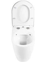 Унитаз приставной напольный BelBagno Marino BB105CBR безободковый, крышка BB2031SC с микролифтом