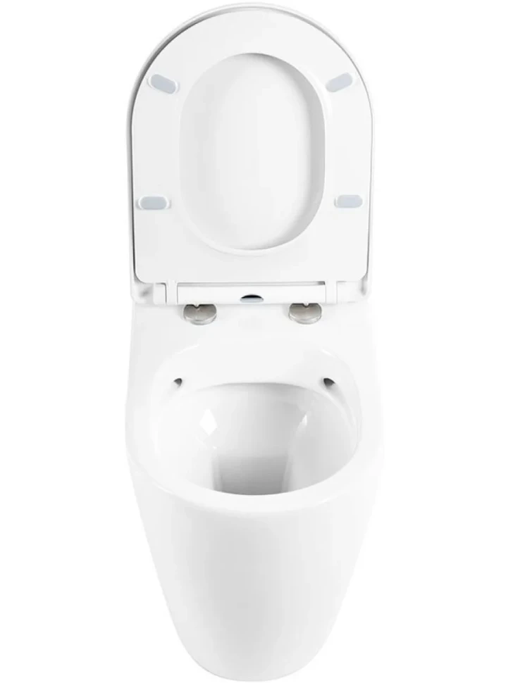 Унитаз приставной напольный BelBagno Marino BB105CBR безободковый, крышка BB2031SC с микролифтом