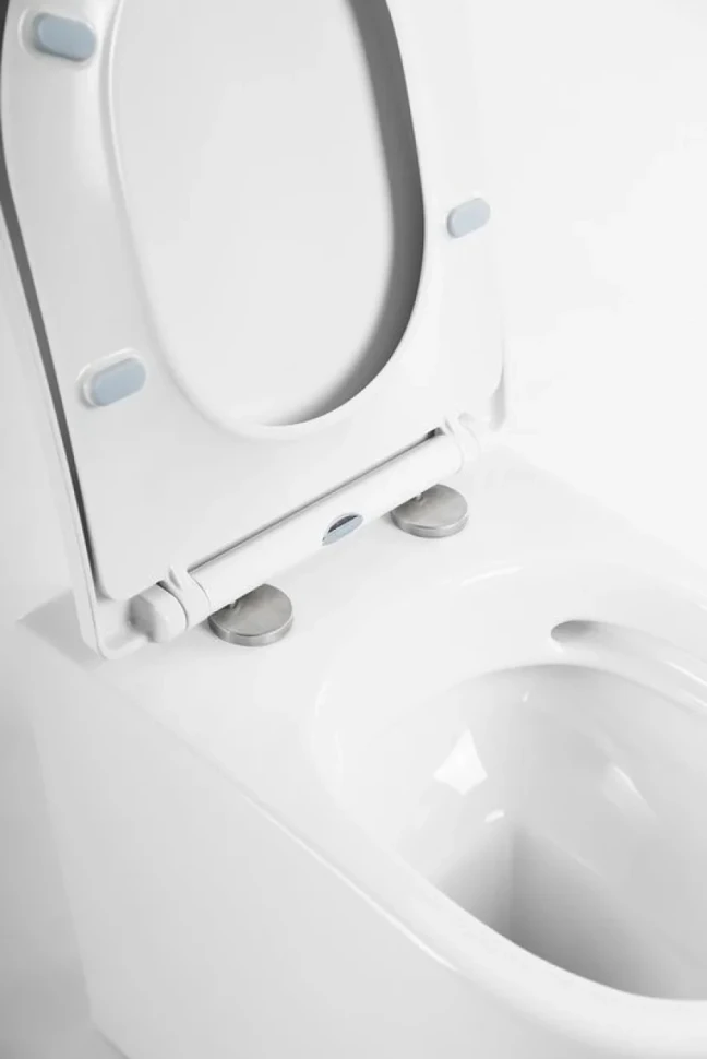 Унитаз приставной напольный BelBagno Marino BB105CBR безободковый, крышка BB2031SC с микролифтом