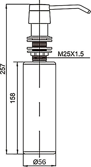 Дозатор для кухонной мойки AZARIO AZ-114-Pl хром