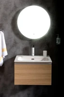 Тумба с раковиной Armadi Art Vallessi 60, дуб светлый матовый фактурный