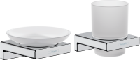 Набор Мыльница Hansgrohe AddStoris 41746000 хром + Стакан 41749000 хром Набор Мыльница Hansgrohe AddStoris 41746000 хром + Стакан 41749000 хром