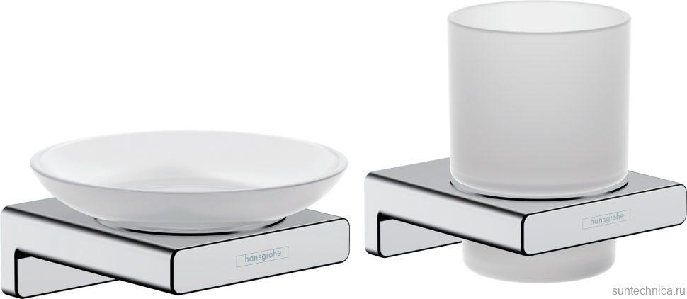 Набор Мыльница Hansgrohe AddStoris 41746000 хром + Стакан 41749000 хром
