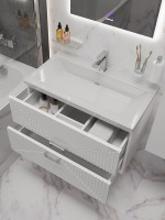 Тумба с раковиной Grossman Луксор 60 матовая белая