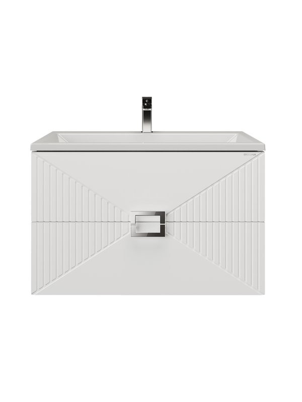 Тумба с раковиной Grossman Луксор 60 матовая белая