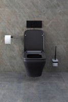 Унитаз подвесной Allen Brau Infinity 4.21011.AN безободковый, с микролифтом, антрацит