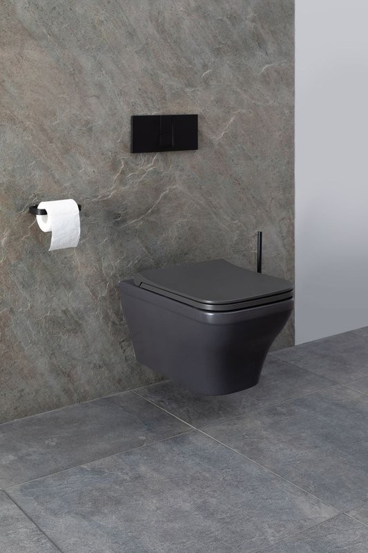 Унитаз подвесной Allen Brau Infinity 4.21011.AN безободковый, с микролифтом, антрацит