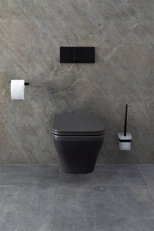Унитаз подвесной Allen Brau Infinity 4.21011.AN безободковый, с микролифтом, антрацит
