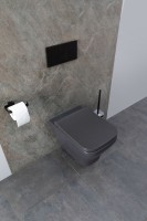 Унитаз подвесной Allen Brau Infinity 4.21011.AN безободковый, с микролифтом, антрацит