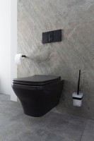 Унитаз подвесной Allen Brau Infinity 4.21011.AN безободковый, с микролифтом, антрацит