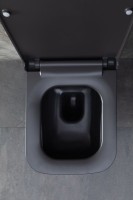 Унитаз подвесной Allen Brau Infinity 4.21011.AN безободковый, с микролифтом, антрацит