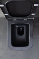 Унитаз подвесной Allen Brau Infinity 4.21011.AN безободковый, с микролифтом, антрацит