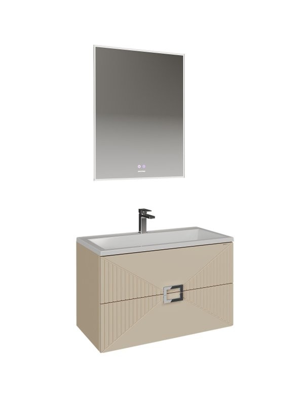 Мебель для ванной комнаты Grossman Луксор 80 матовая бежевая