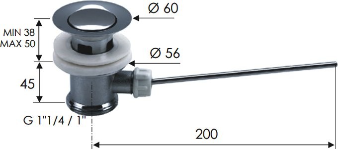 Смеситель для раковины Remer Kiss K10L с донным клапаном