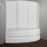 Шторка на ванну Bas Сагра, 4 ств., пластик