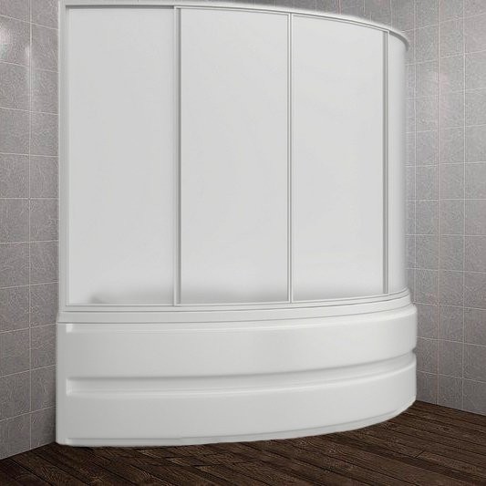 Шторка на ванну Bas Сагра, 4 ств., пластик