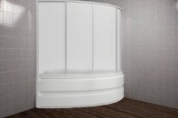 Шторка на ванну Bas Сагра, 4 ств., пластик