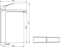 Смеситель для раковины Damixa Urban DX9502200 хром