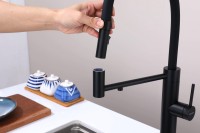 Смеситель для кухни Paulmark Ganymede Ga213199-AN с гибким изливом, антрацит