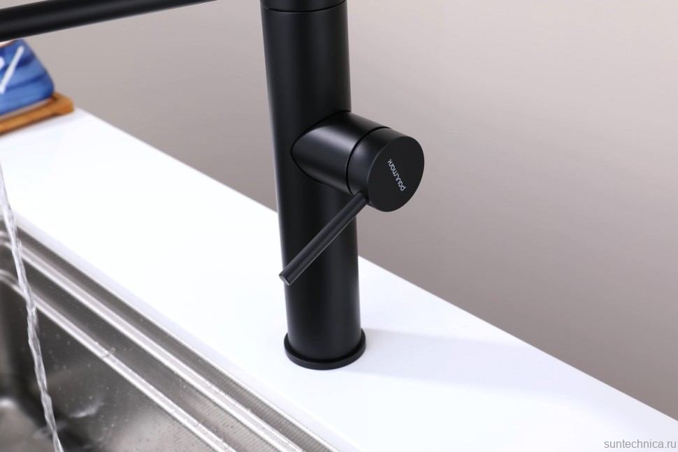 Смеситель для кухни Paulmark Ganymede Ga213199-AN с гибким изливом, антрацит