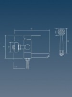 Смеситель для ванны с душем РМС SUS124BL-009E матовый черный