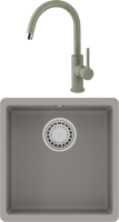 Комплект Мойка Lemark Sinara 400-U 9910063 грей + Смеситель Comfort LM3073PGR грей