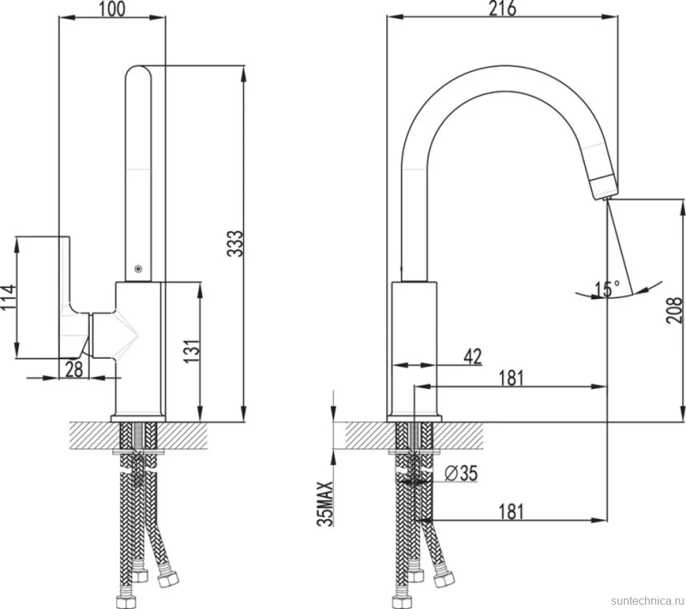 Комплект Мойка Lemark Sinara 400-U 9910063 грей + Смеситель Comfort LM3073PGR грей