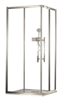 Душевой уголок Esbano Flex ESF-80D1+120D2-C 120х80 см, профиль хром, стекло прозрачное