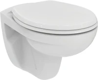 Комплект Унитаз подвесной Ideal Standard Eurovit K881201 безободковый + Инсталляция  Geberit Duofix Delta 458.124.21.1 3 в 1 с кнопкой смыва, хром