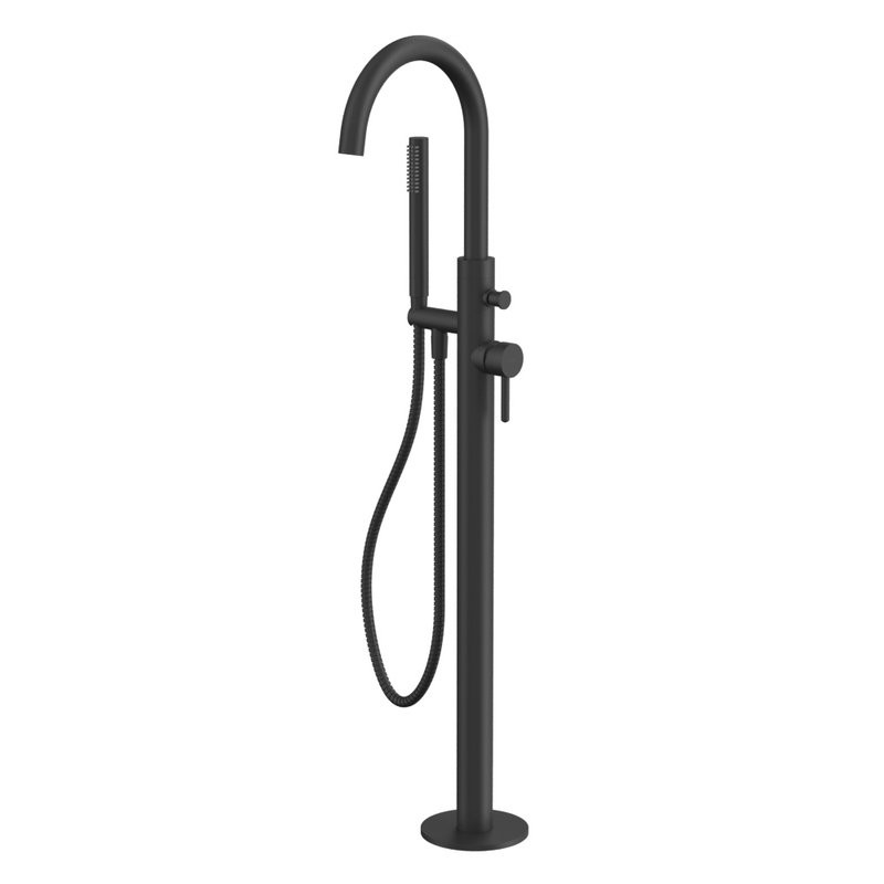 Напольный смеситель для ванны с душем WHITECROSS Y Y1233BL С ВНУТРЕННЕЙ ЧАСТЬЮ, черный матовый