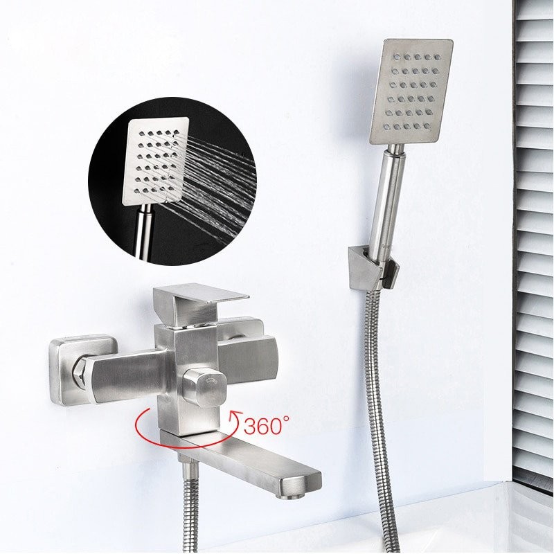 Смеситель для ванны с душем Fashun A53002 сатин