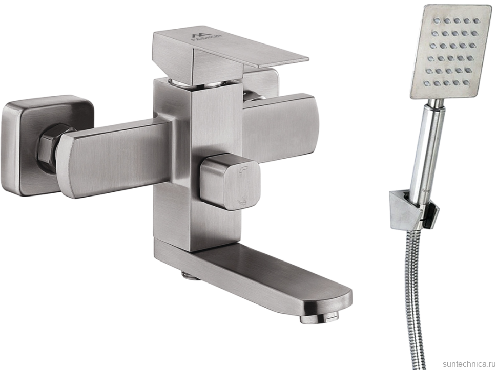 Смеситель для ванны с душем Fashun A53002 сатин