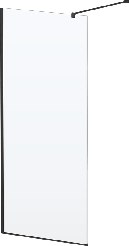 Душевая перегородка Cezares Liberta -L-1-125-120-C-NERO профиль черный, стекло прозрачное