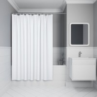 Штора для ванной IDDIS Decor DW01P18i11 180х200, белая