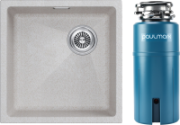 Комплект Мойка Paulmark Lumi LU45SK-BE бежевая + Измельчитель Intenso