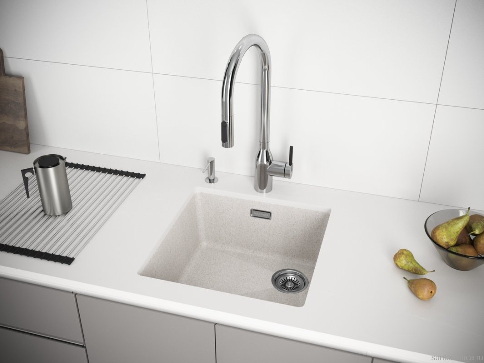 Комплект Мойка Paulmark Lumi LU45SK-BE бежевая + Измельчитель Intenso