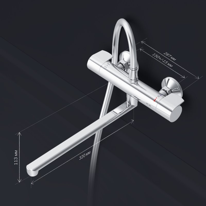 Термостатический смеситель AM.PM X-Joy F85A50900 хром