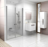 Душевая дверь в нишу Ravak Chrome CSDL2-120 Transparent, профиль сатин