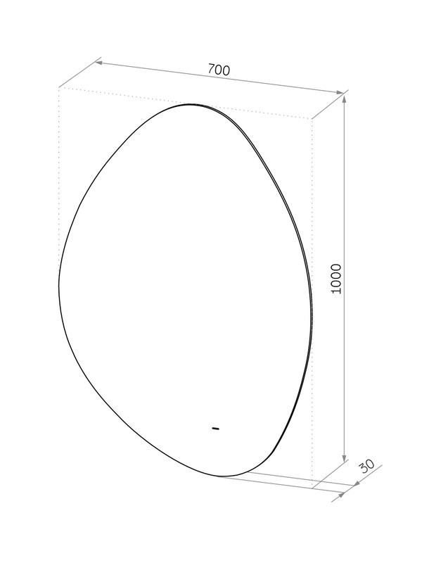 Зеркало CONTINENT Led Alma 70х100 см, сенсорное, с нейтральной подсветкой