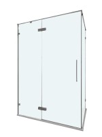Душевой уголок Veconi Premium Alassio SP CH 120х80, профиль матовый хром, стекло прозрачное