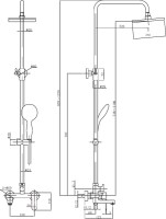 Душевая стойка Aquanet Passion AF300-72-S-B чёрная матовая