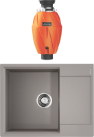 Комплект Мойка Omoikiri Daisen 65 leningrad grey + Измельчитель Nagare 750