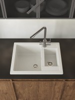 Мойка кухонная Domaci Болонья М-19-001 белая Мойка кухонная Domaci Болонья М-19-001 белая