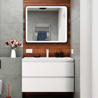 Мебель для ванной Art&Max Bianchi 90, подвесная, белая матовая