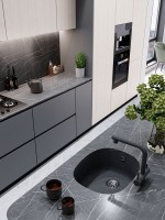 Мойка кухонная Emar Quartz EMQ-1560.P антрацит Мойка кухонная Emar Quartz EMQ-1560.P антрацит