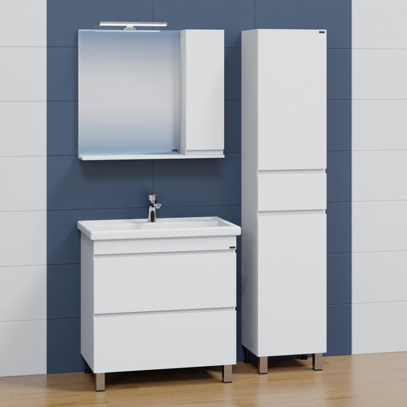 Мебель для ванной комнаты СаНта Марс 80 напольная, с ящиками