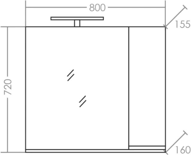 Мебель для ванной комнаты СаНта Марс 80 напольная, с ящиками